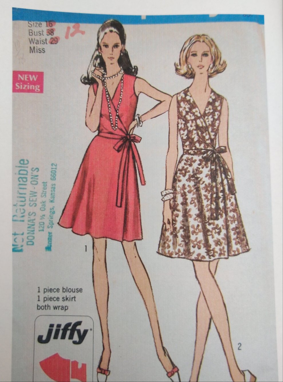 Simplicity 8731Size 12 Vintage