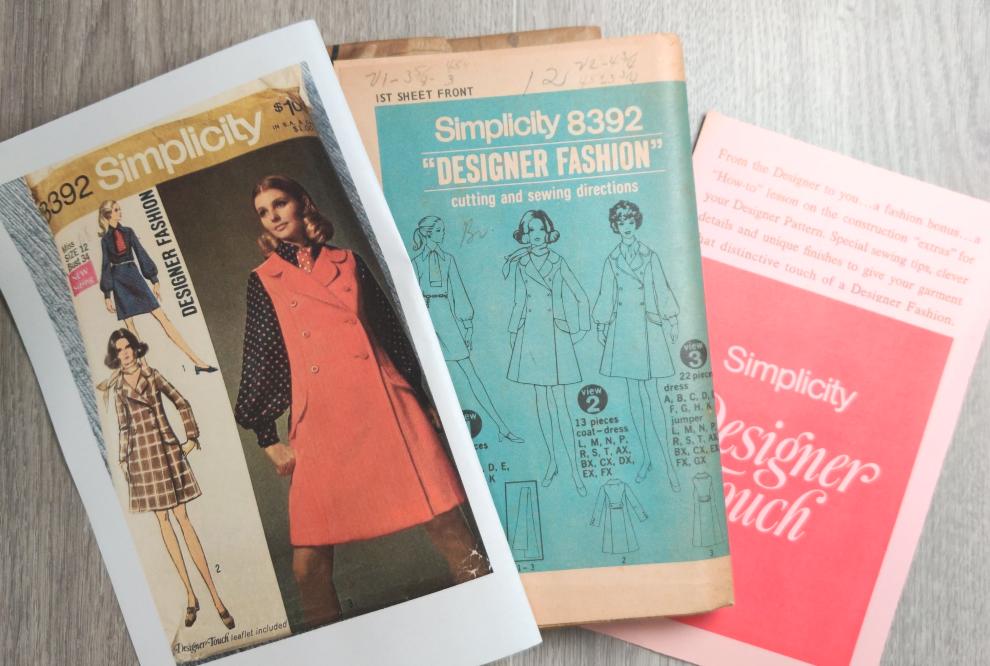 Simplicity 8392 Size 12 Bust 34 Vintage