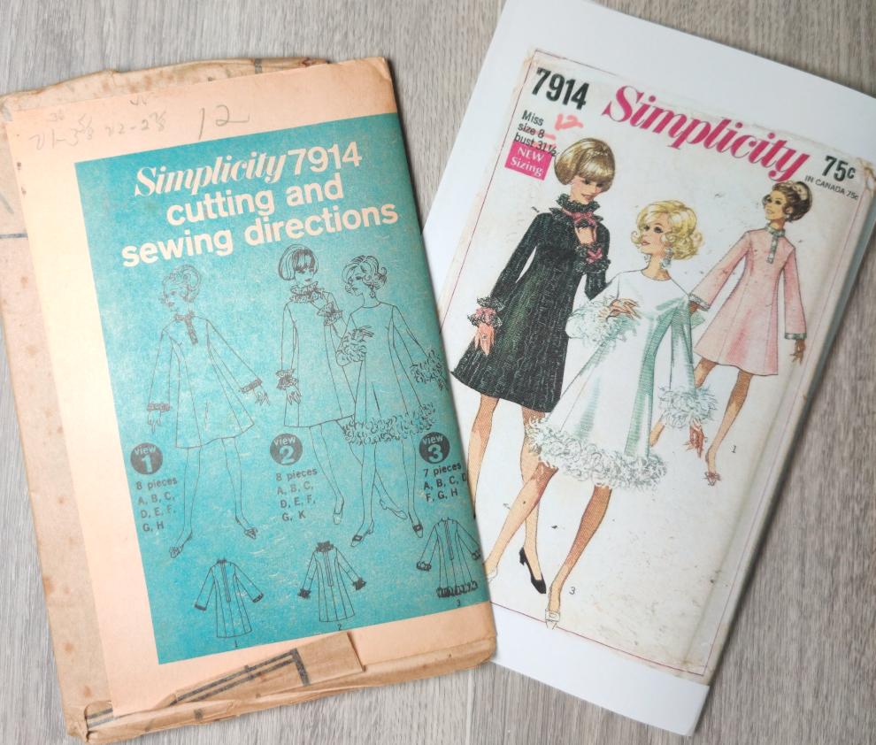 Simplicity 7914 Size 12 Bust 34 Vintage