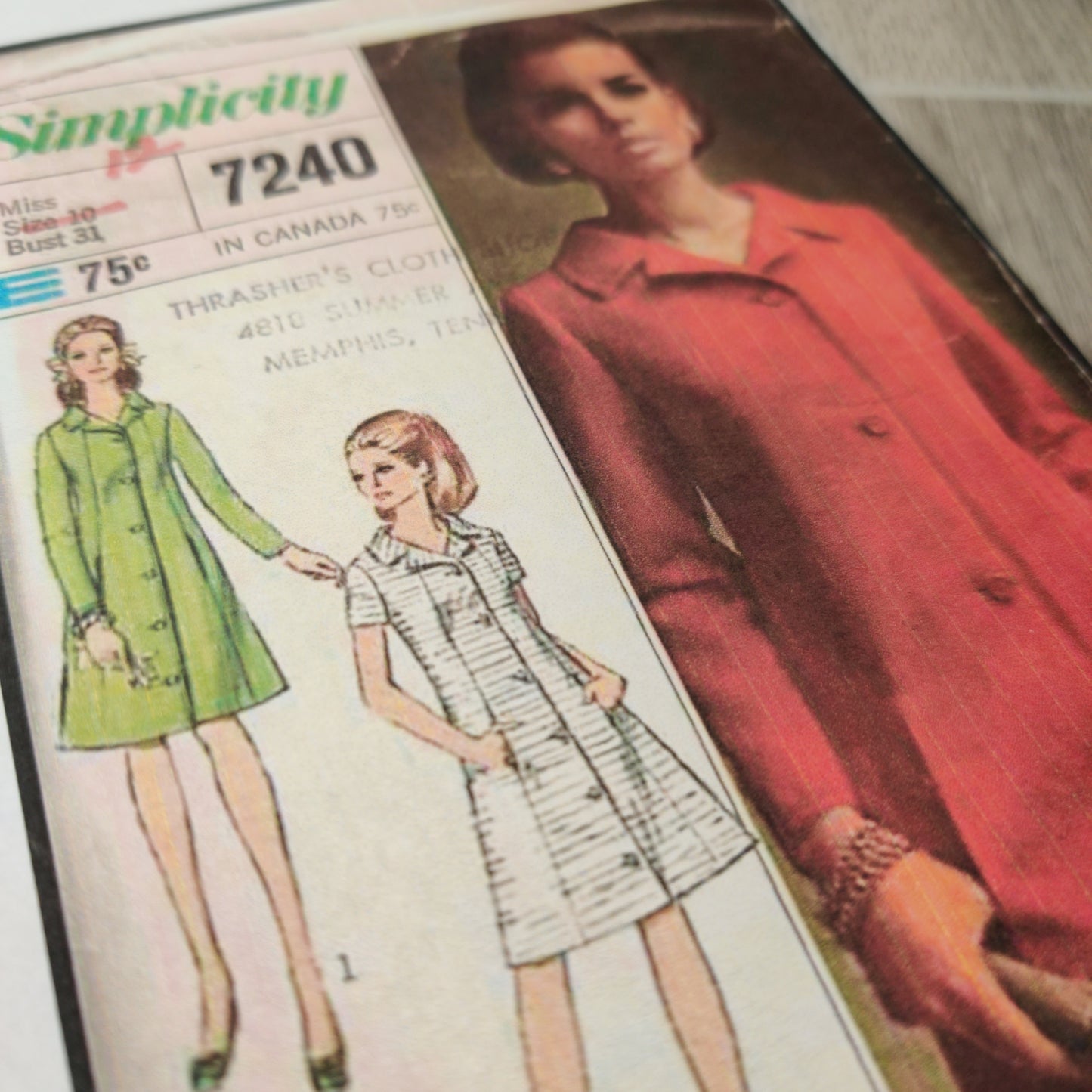 Simplicity 7240 Size 12 Bust 32 Vintage