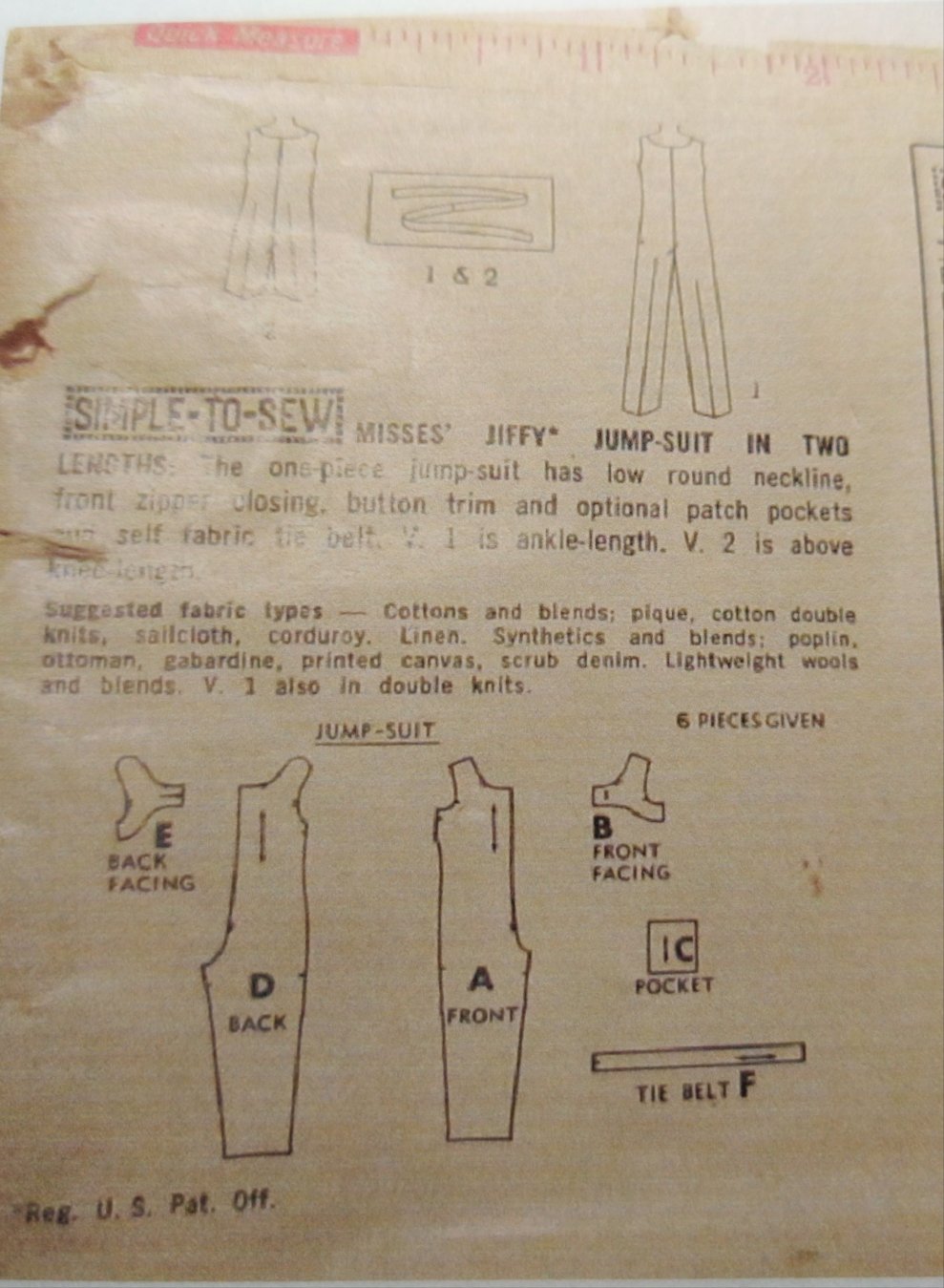 Simplicity 7133 Size 12 Bust 32 Vintage