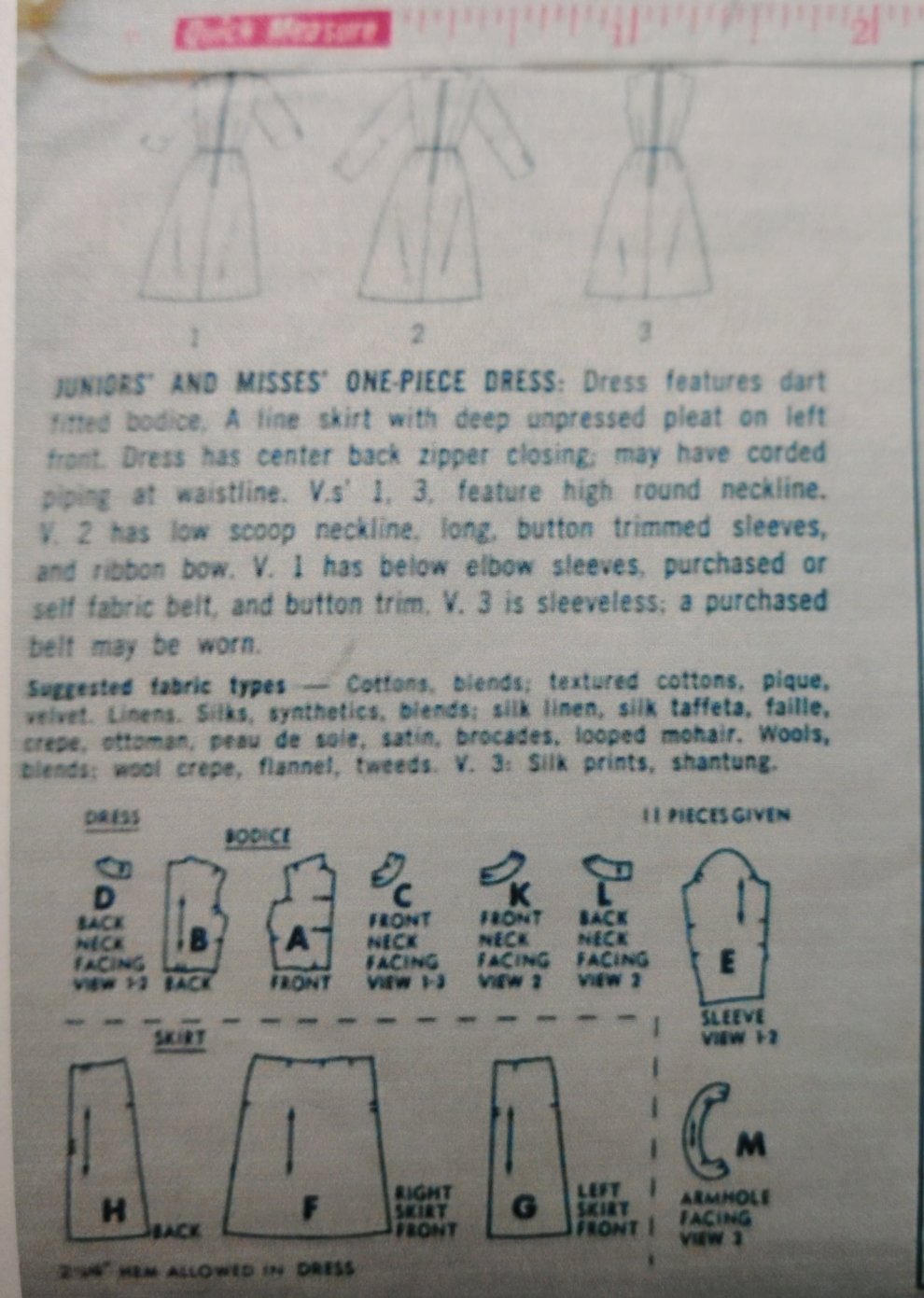 Simplicity 5702 Size 12 Bust 32 Vintage