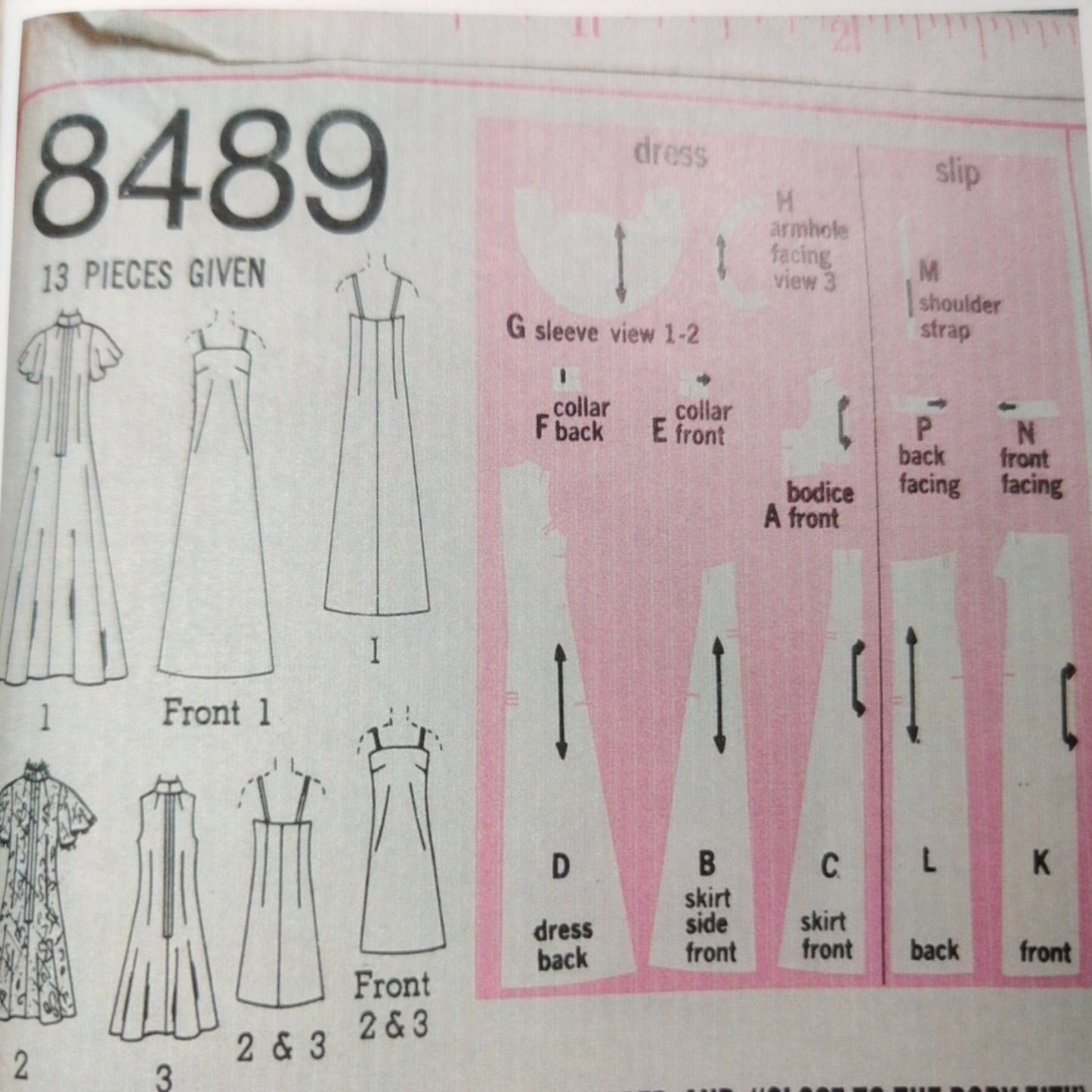 Simplicity 8489 Size 12 Bust 34 Vintage