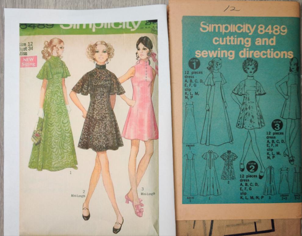 Simplicity 8489 Size 12 Bust 34 Vintage