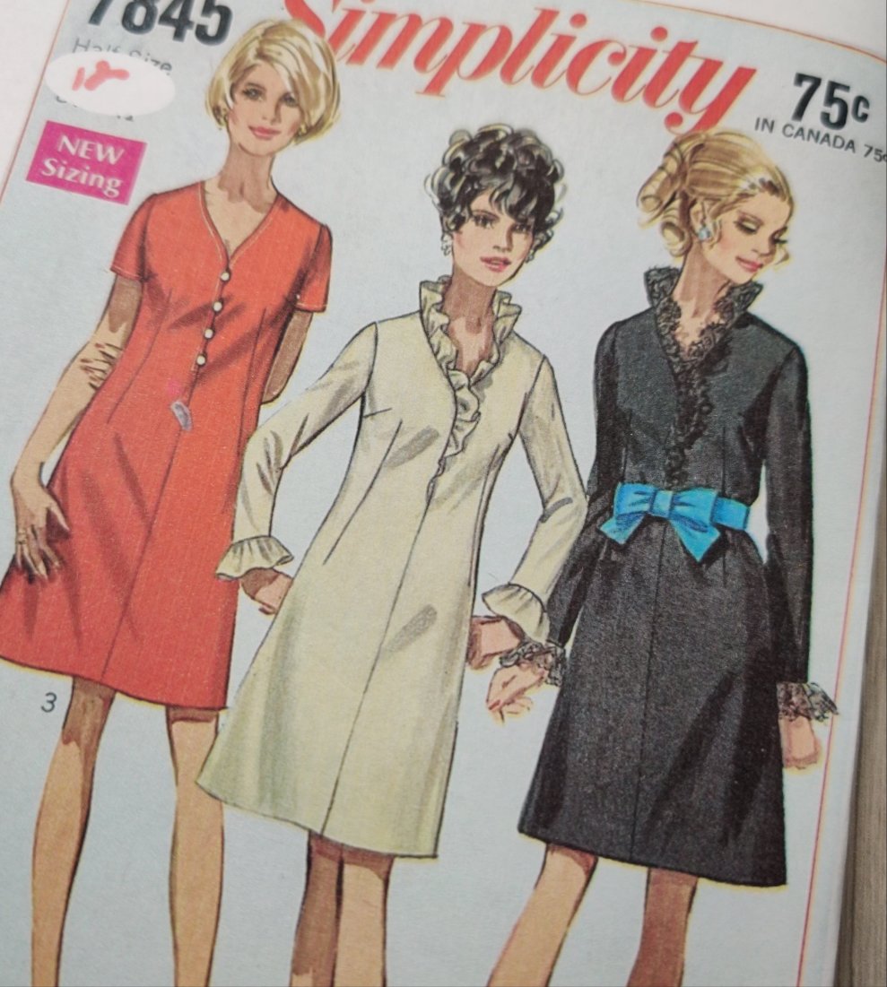 Simplicity 7845 Size 12 Bust 34 Vintage