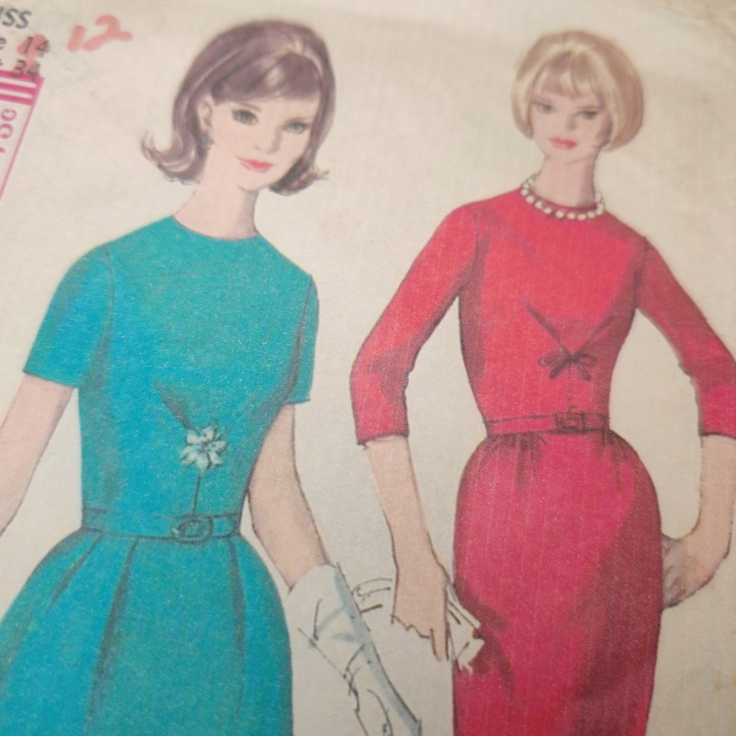 Simplicity 5663 Size 12 Bust 32 Vintage