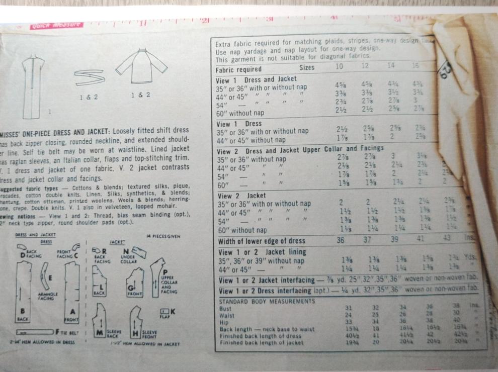 Simplicity 5829 Size 12 Bust 32 Vintage