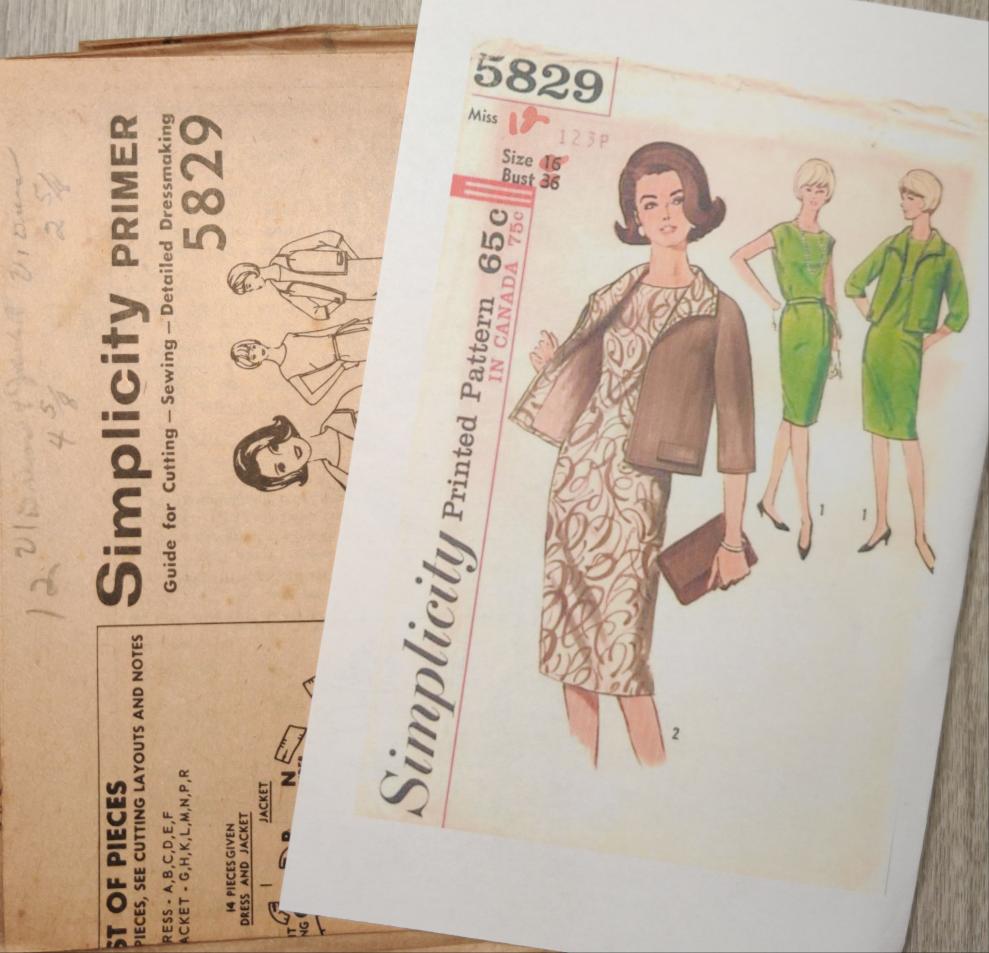 Simplicity 5829 Size 12 Bust 32 Vintage