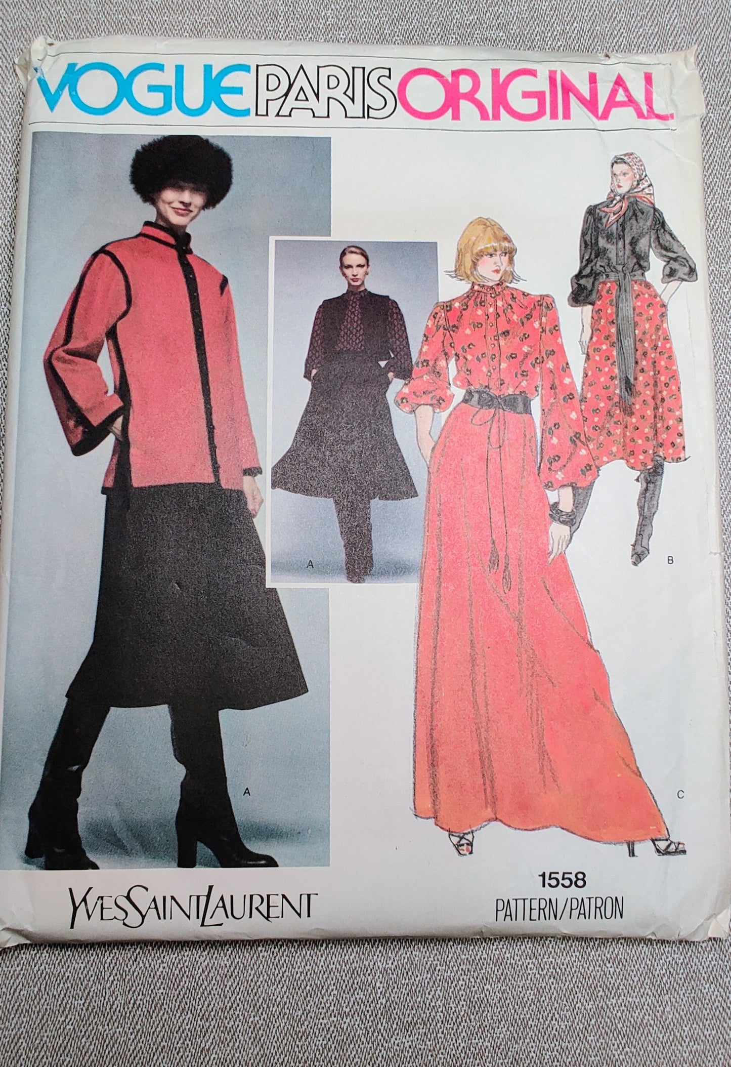 Vogue 1558 Size 12 Yves Saint Laurent