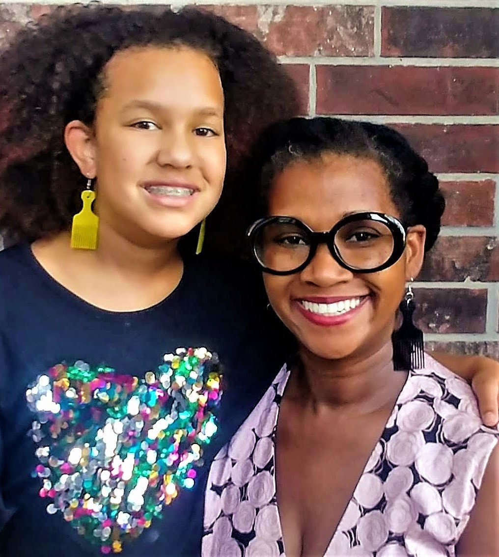 3D Printed Afro Printed Afro Pick Earrings