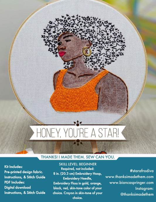 Fabric Panel: Honey, You're A Star