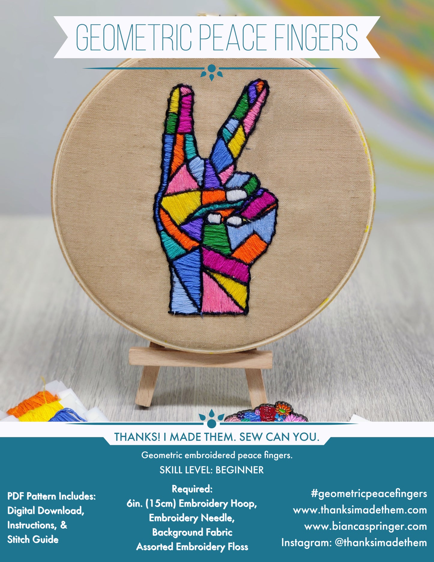 Geometric Peace Fingers PDF