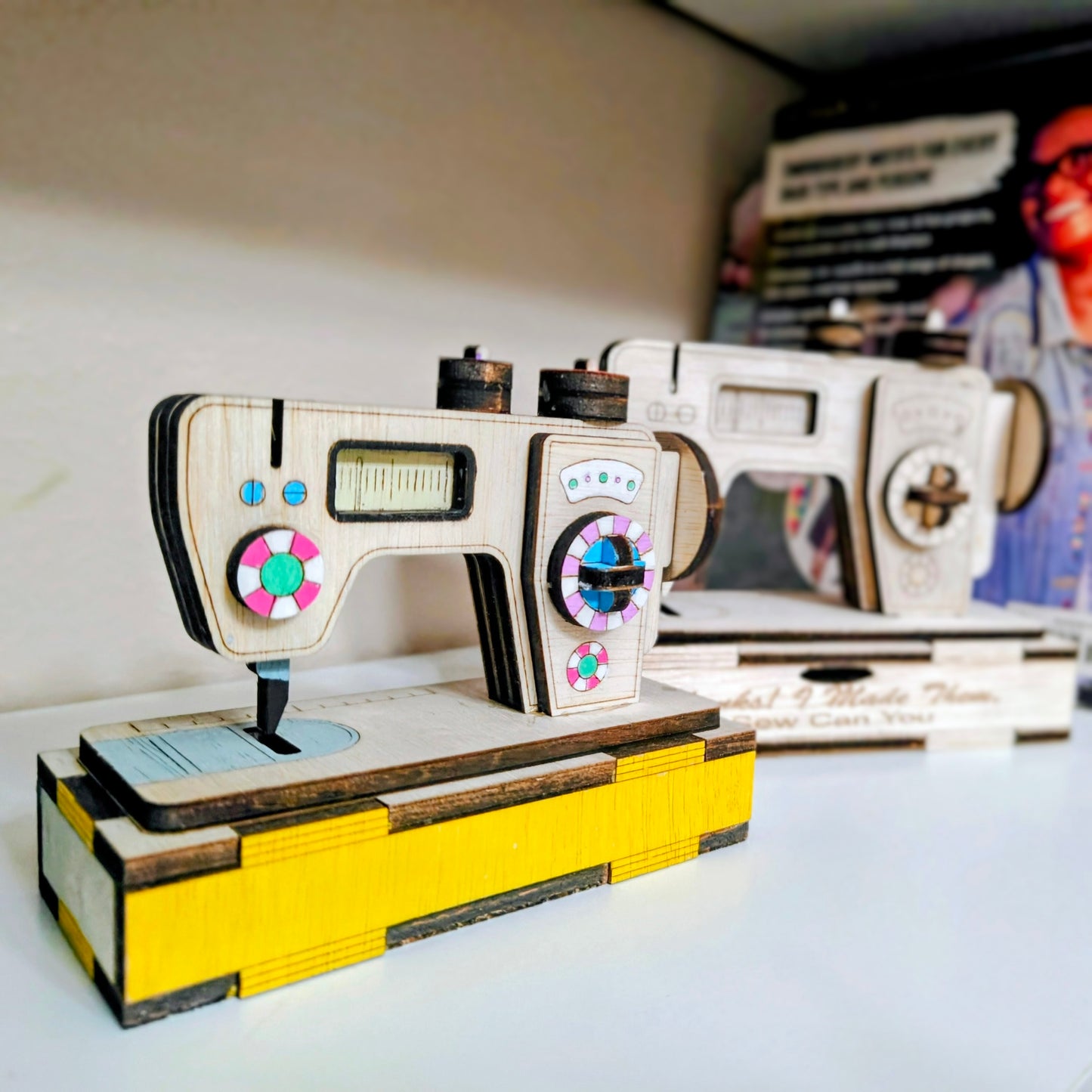 Wooden 3D Sewing Machine Kit