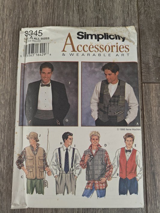 Simplicity 9345 Men's accessories