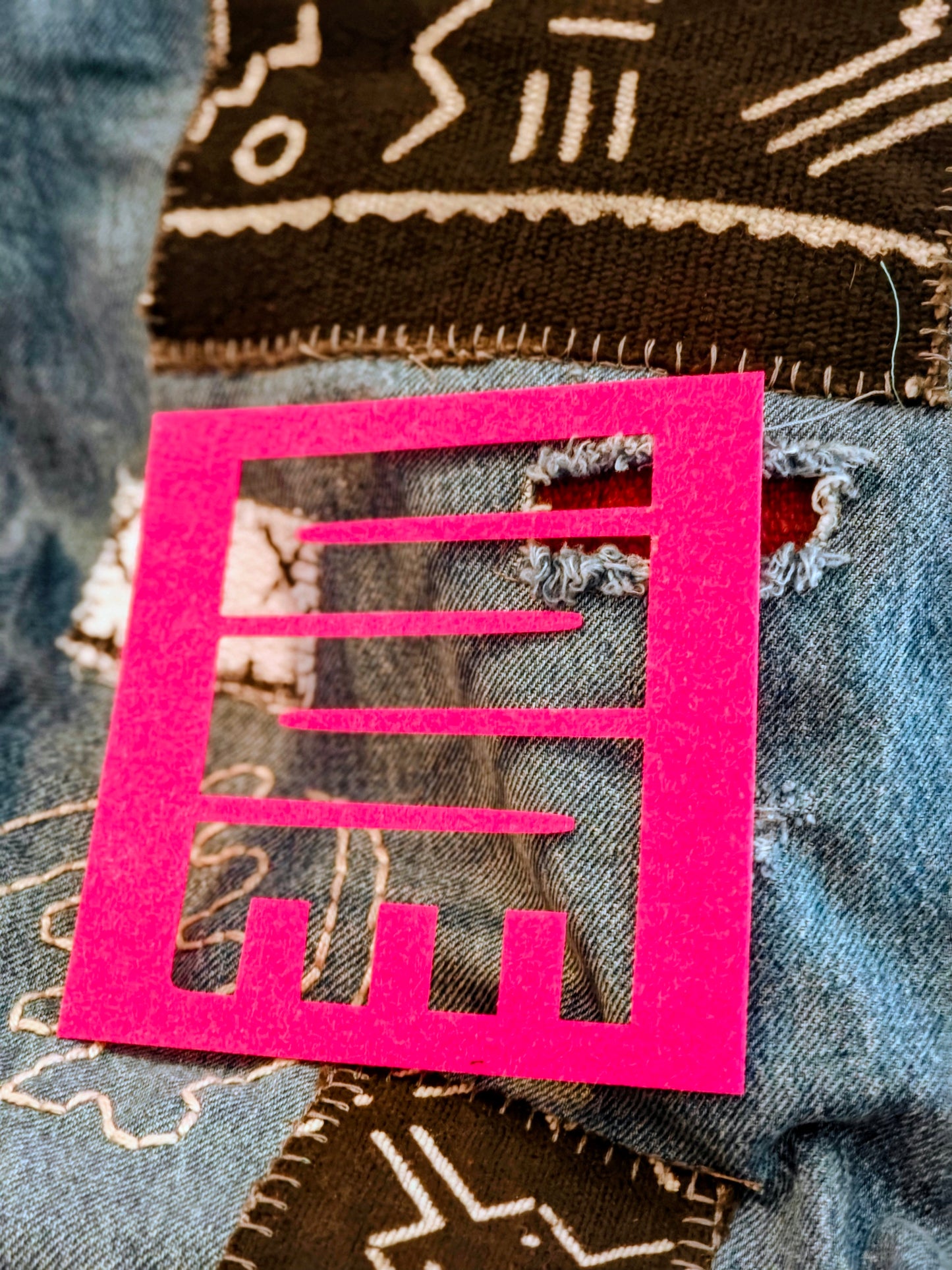 Andinkra Stencils for Embellishment and Visible Mending