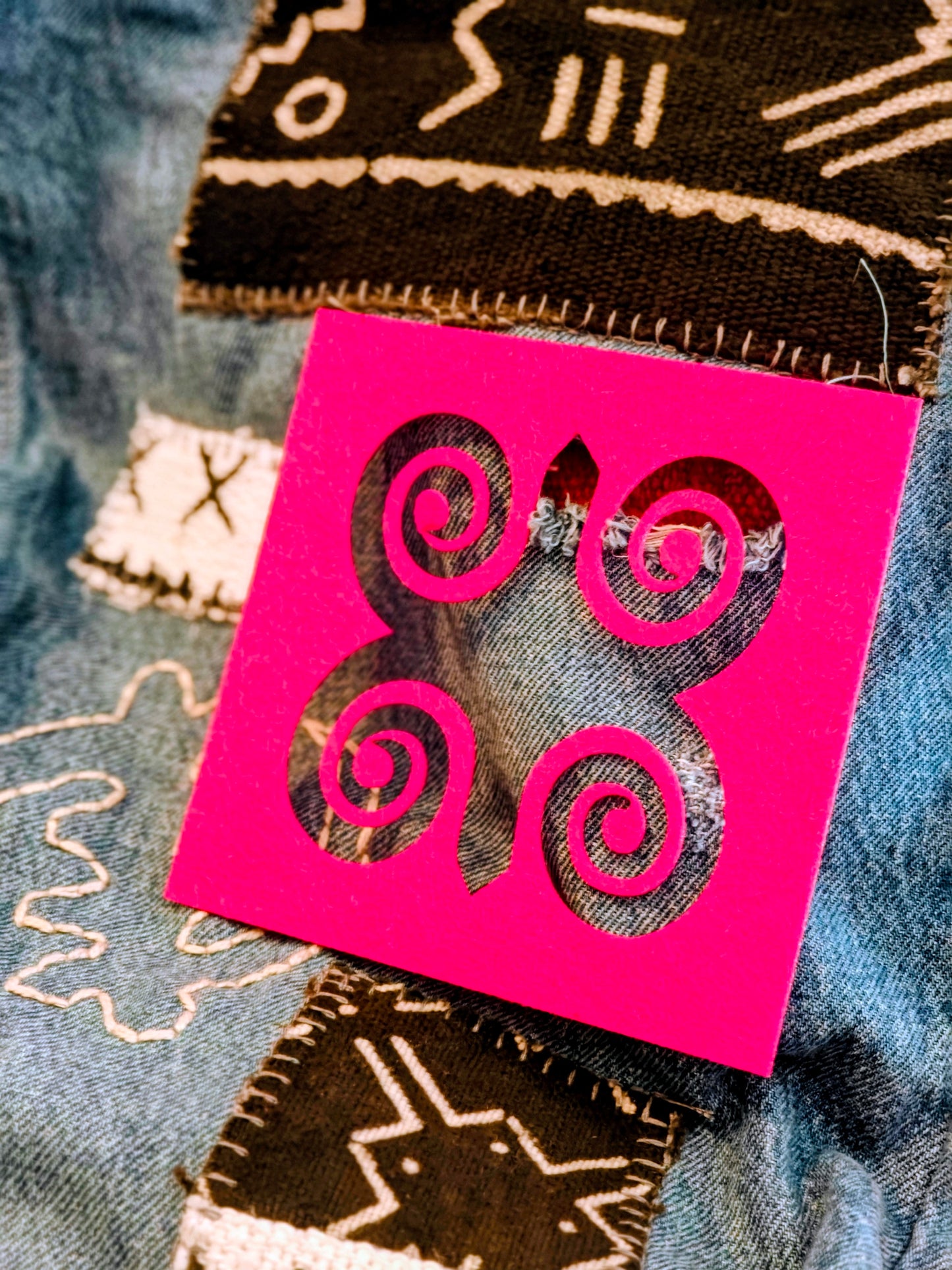 Andinkra Stencils for Embellishment and Visible Mending