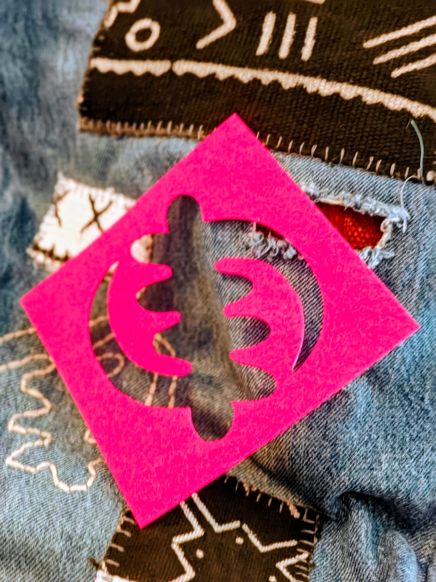 Andinkra Stencils for Embellishment and Visible Mending