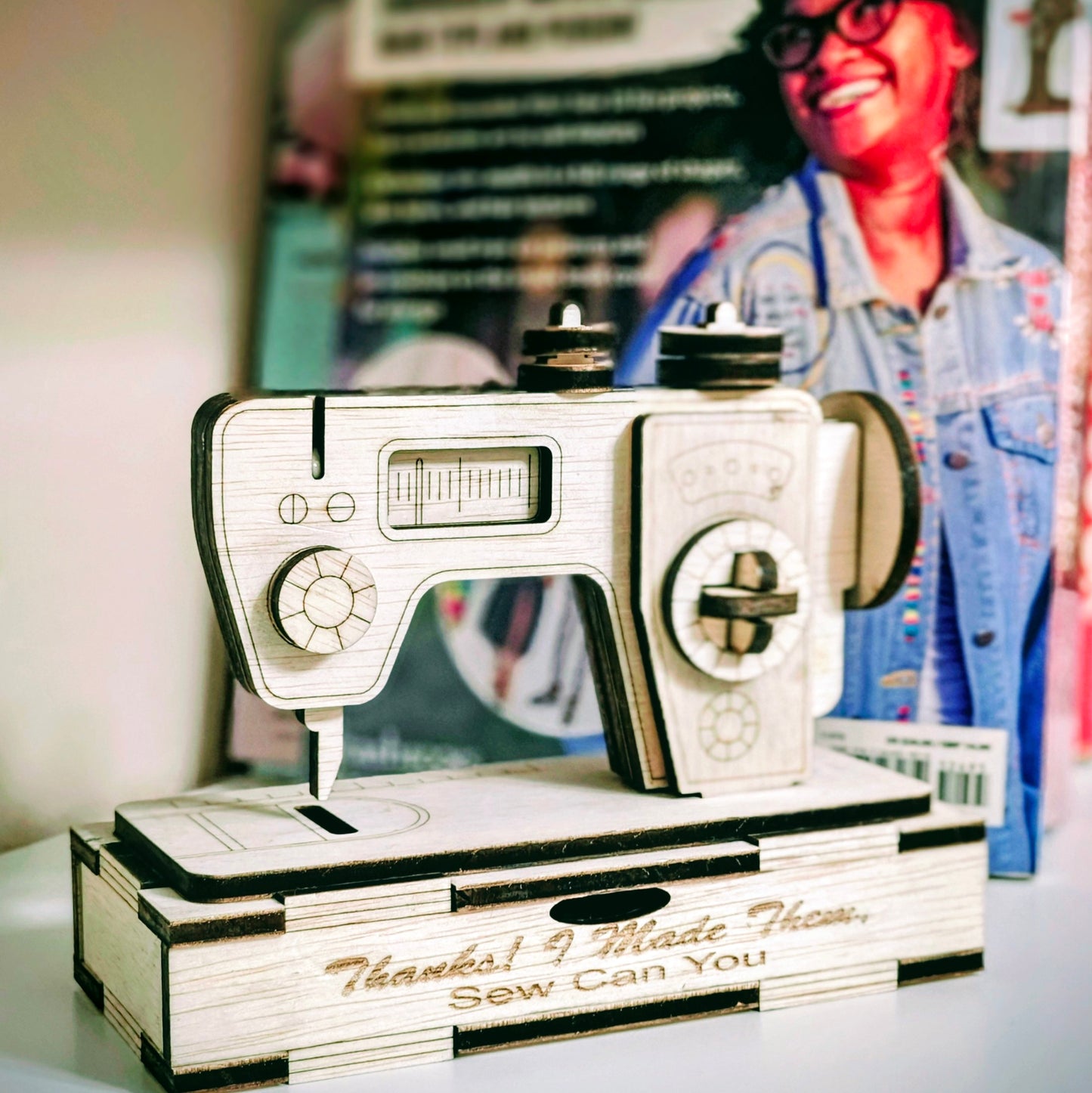 Wooden 3D Sewing Machine Kit