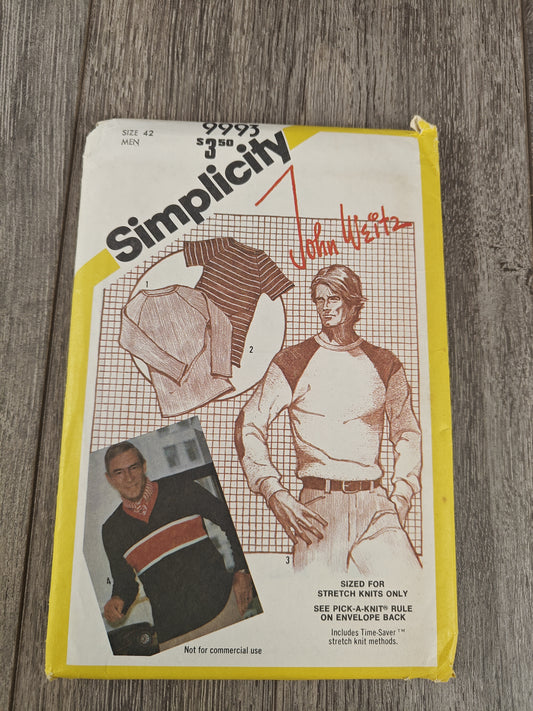 Simplicity 9993 Men's John Weitz