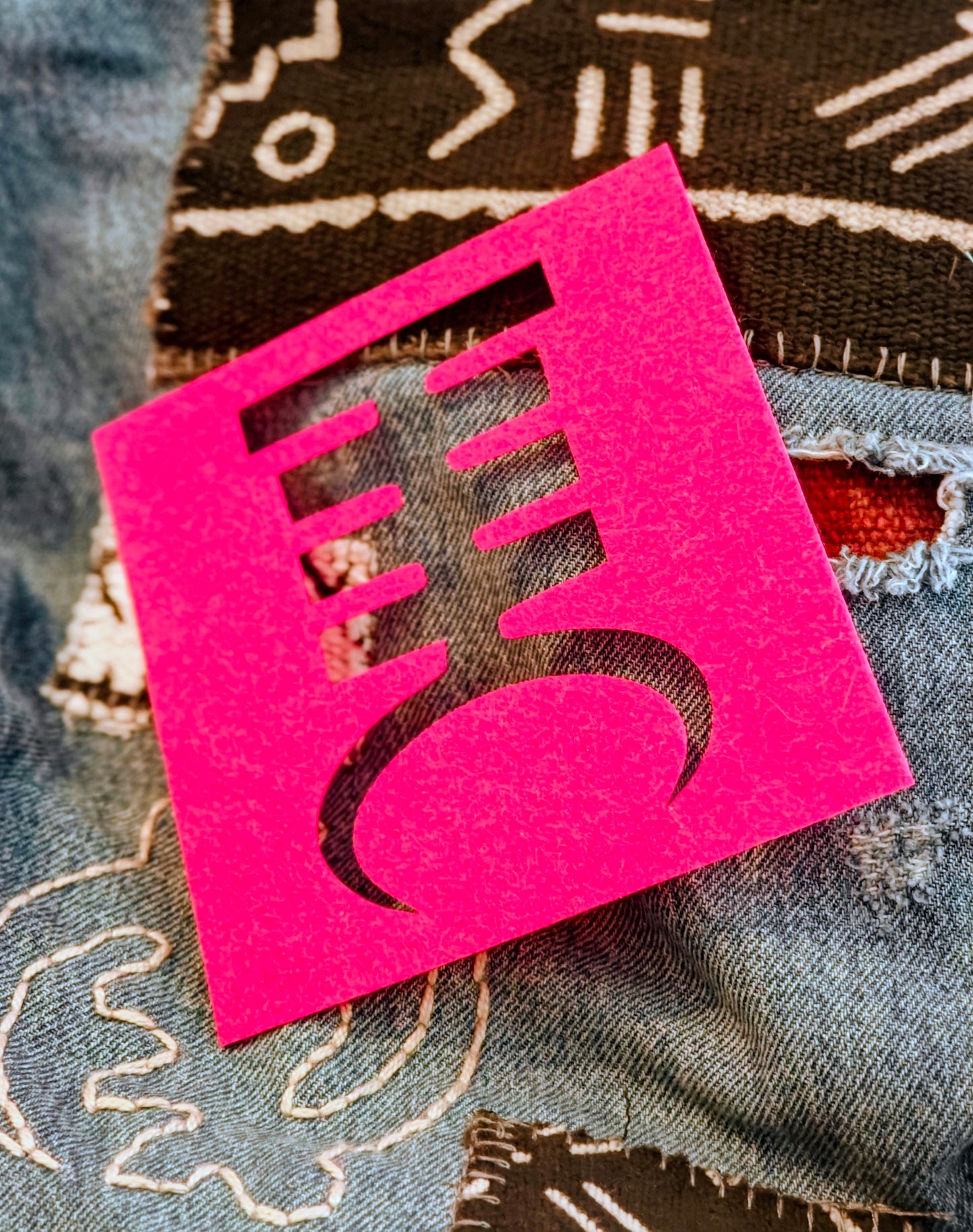 Andinkra Stencils for Embellishment and Visible Mending