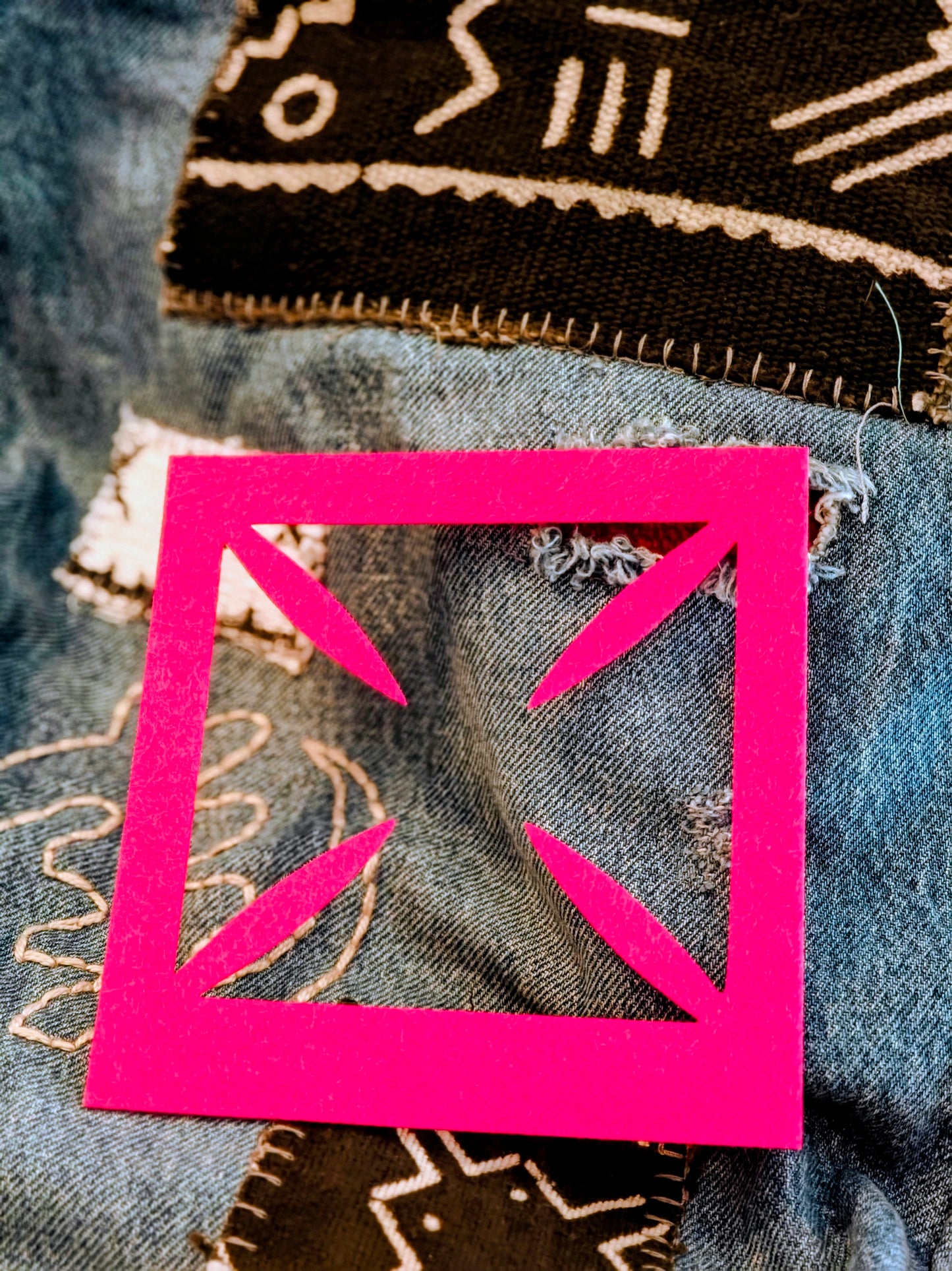 Andinkra Stencils for Embellishment and Visible Mending