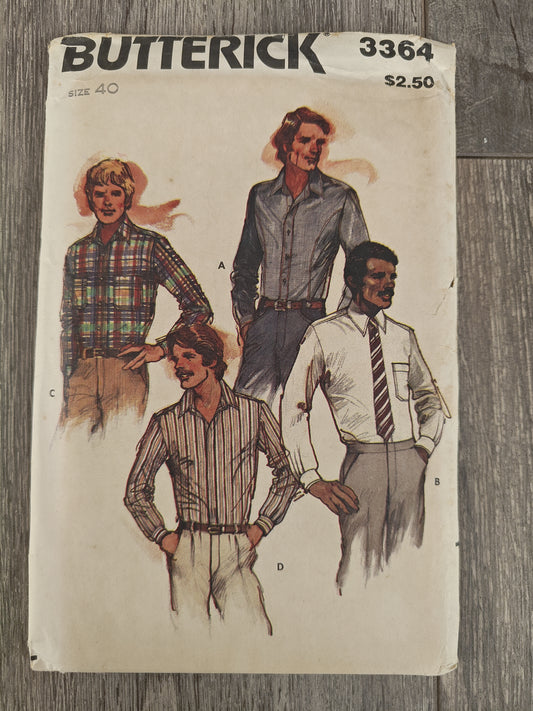 Butterick 3364 size 34 Men's Pattern