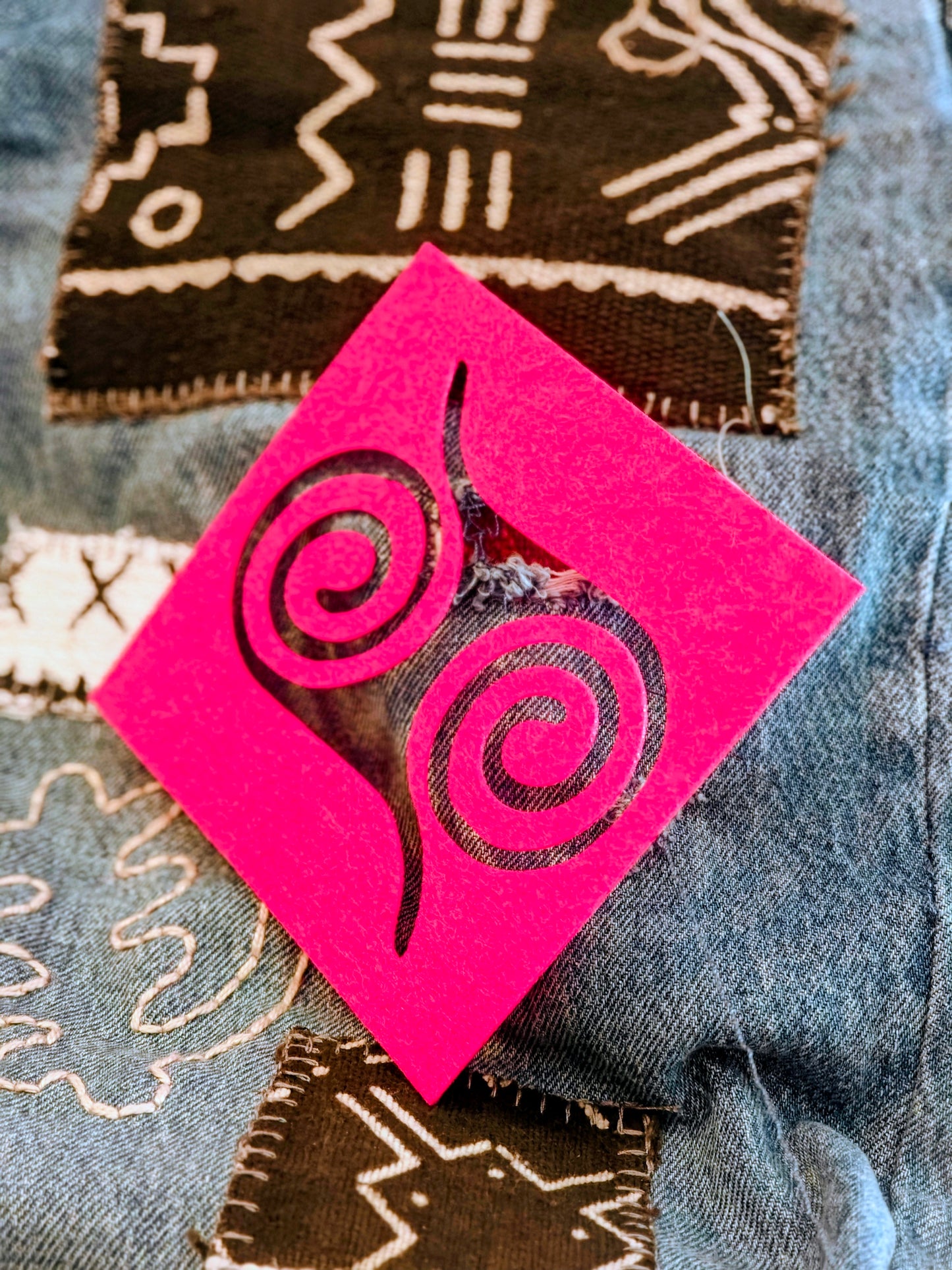 Andinkra Stencils for Embellishment and Visible Mending