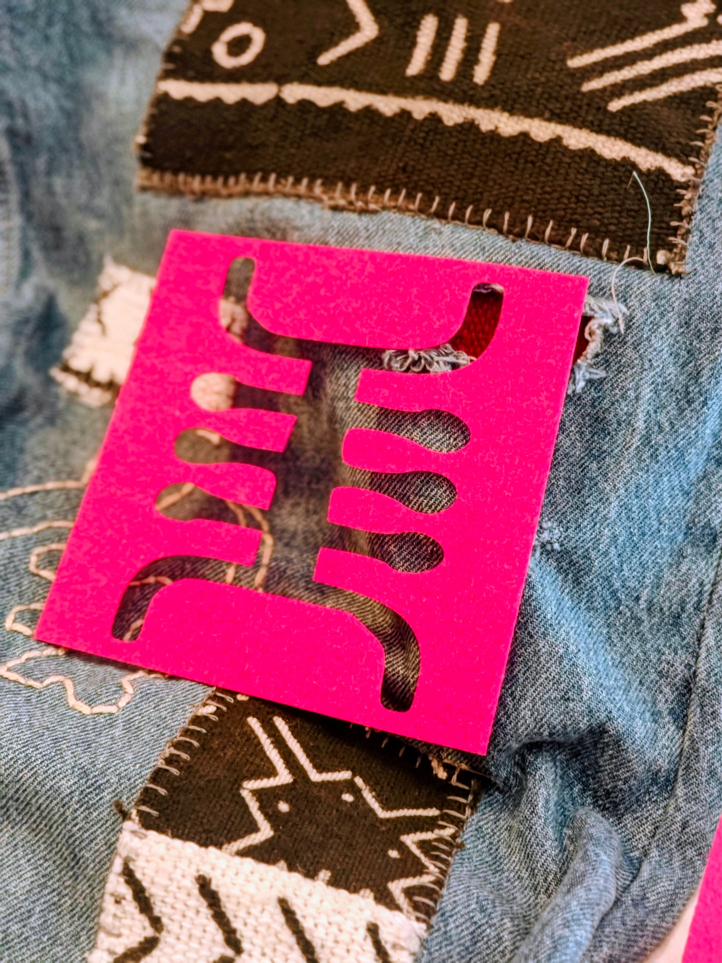 Andinkra Stencils for Embellishment and Visible Mending