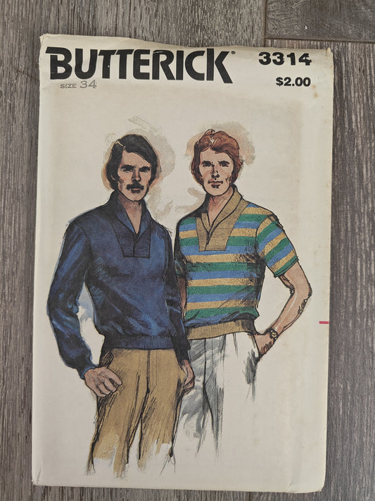 Butterick 3314 Men's Top Pattern