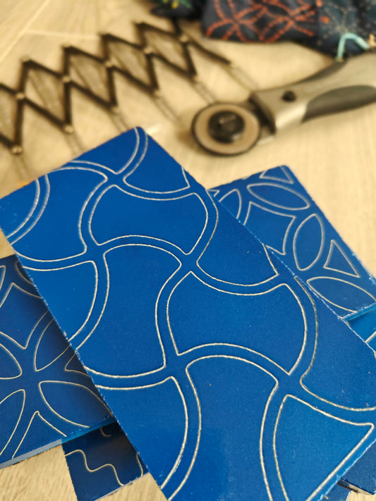 Sashiko-Inspired Laser-Cut Sewing Pattern Weights