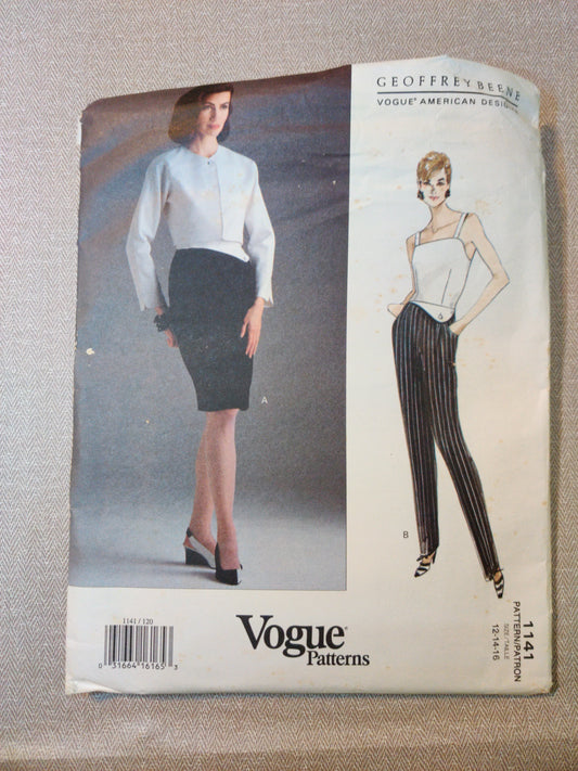 Vogue 1141 Size 12-14-16 Geoffrey Beene