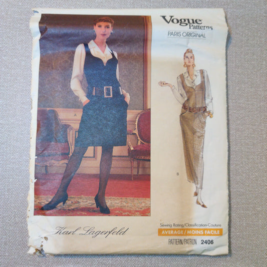 Vogue 2406 Karl Lagerfeld Size 12-14-16