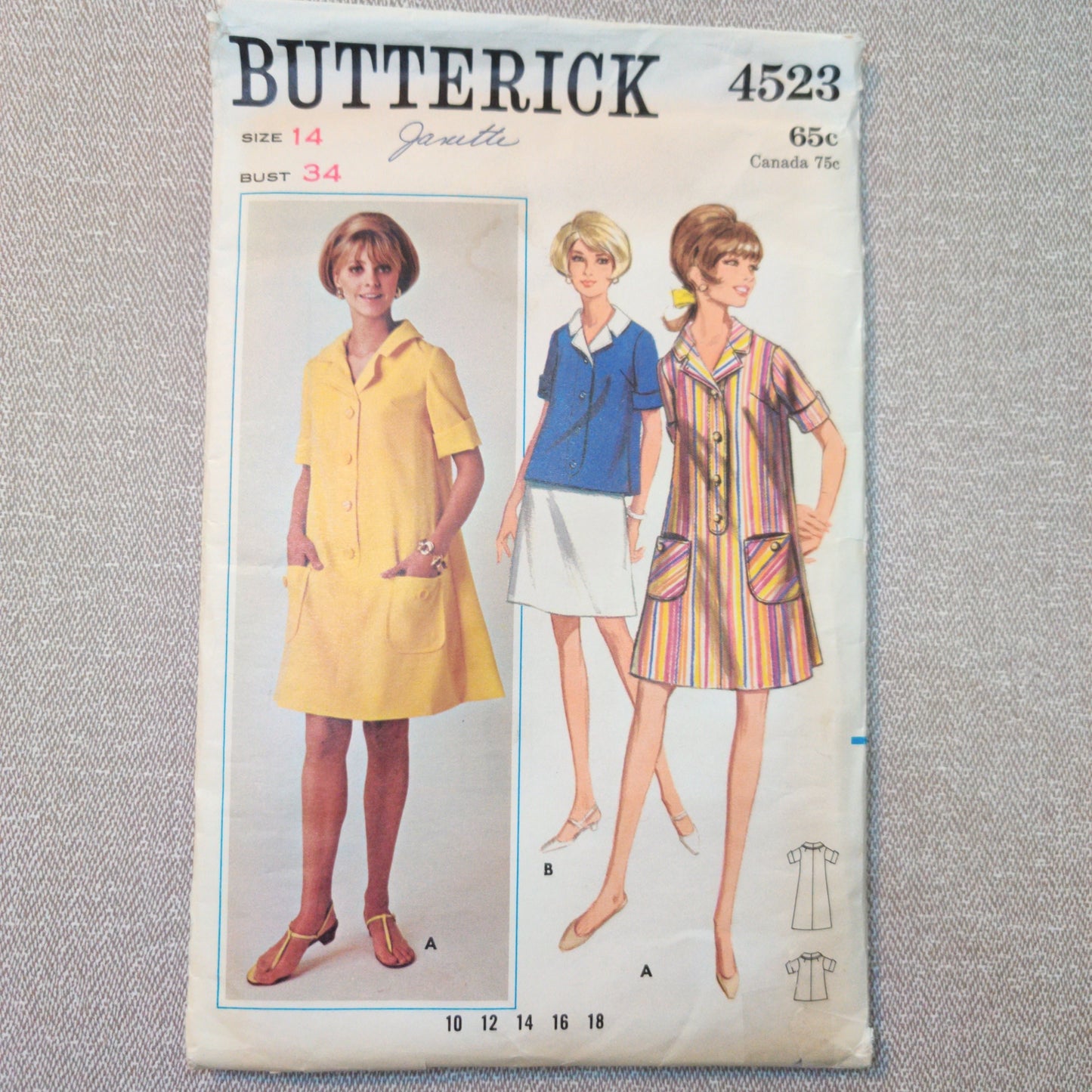 Butterick 4523 Size 14 Bust 34