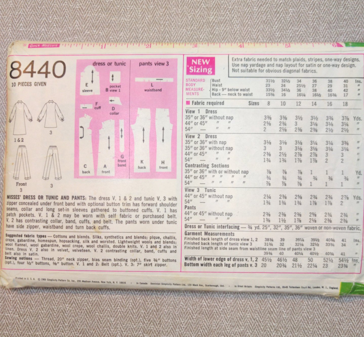 Simplicity 8440 Size 12 Bust 34