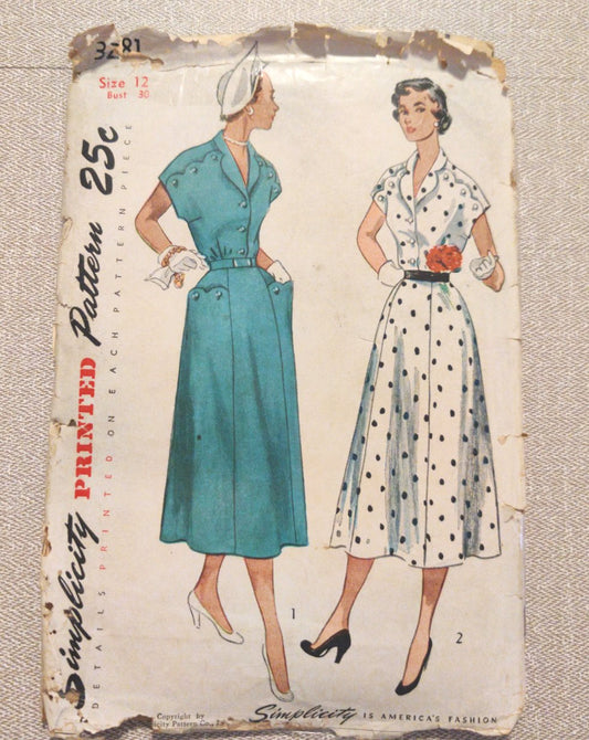 Simplicity 3281 Size 12 Bust 30