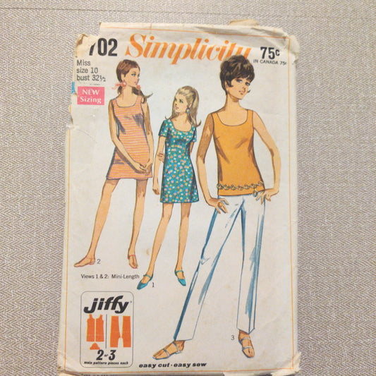 Simplicity 7702 Size 10 Bust 32 1/2