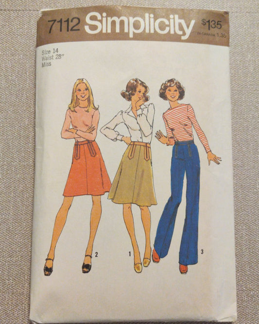 Simplicity 7112 Size 14 Waist 28