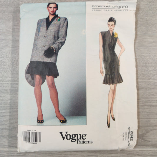 Vogue 2842 Size 14-16-18