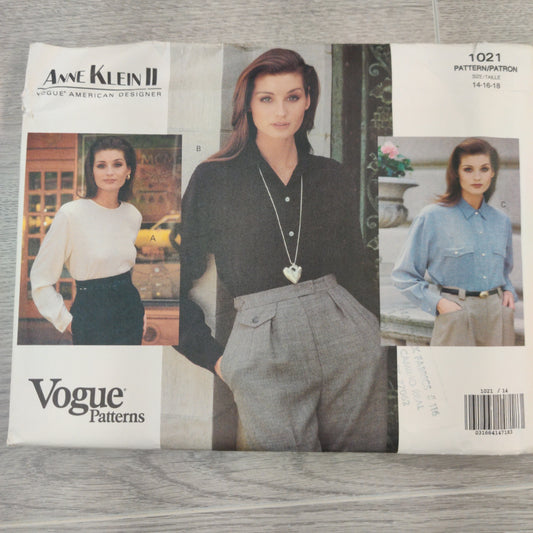 Vogue 1021 Size 14-16-18 Anne Klein II