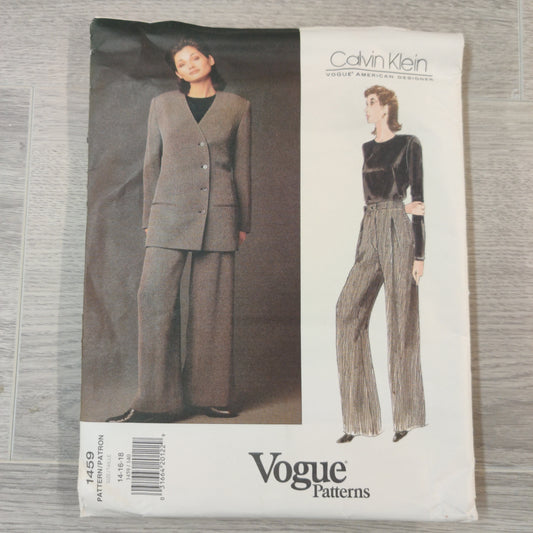 Vogue 1459 Size 14-16-18 Calvin Klein Vogue American designer
