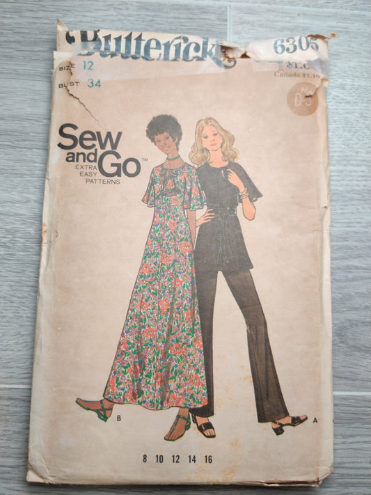 Butterick 6305 Size 12 Bust 34