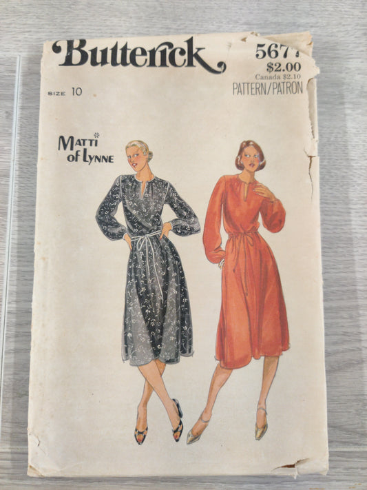 Butterick 5677 Size 10 Bust 32.5