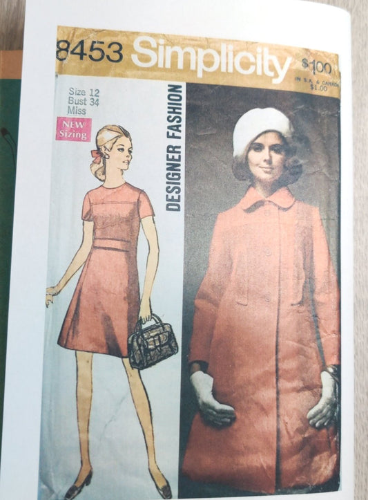 Simplicity 8453 Size 12 Vintage