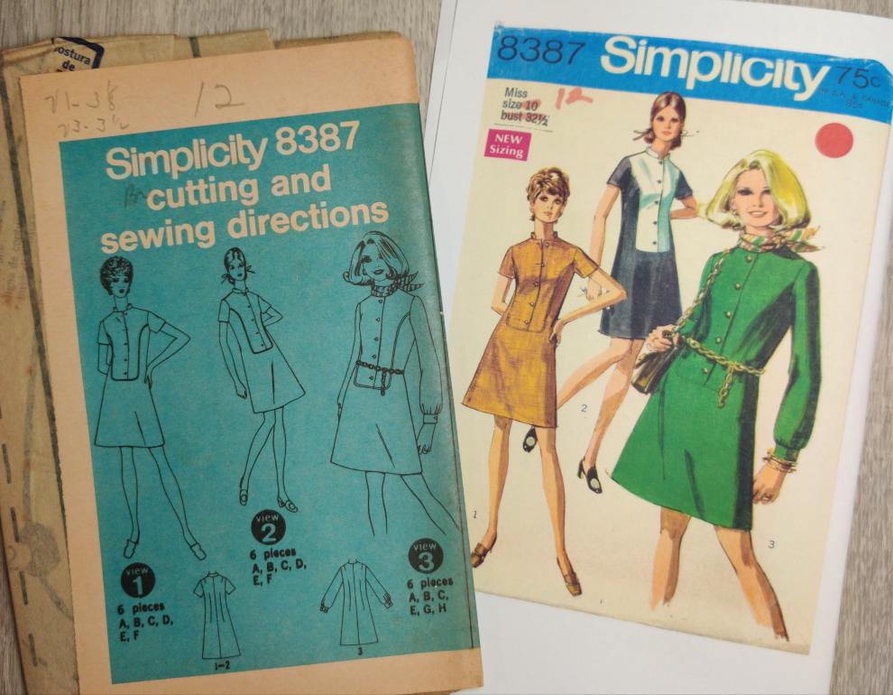Simplicity 8387 Size 12 Bust 34 Vintage