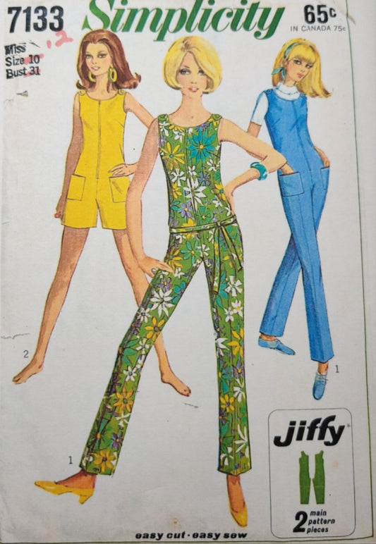 Simplicity 7133 Size 12 Bust 32 Vintage