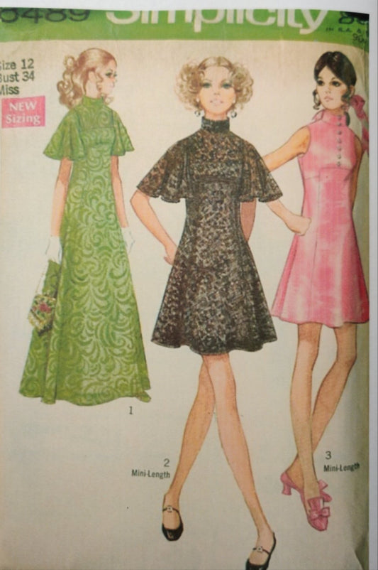 Simplicity 8489 Size 12 Bust 34 Vintage