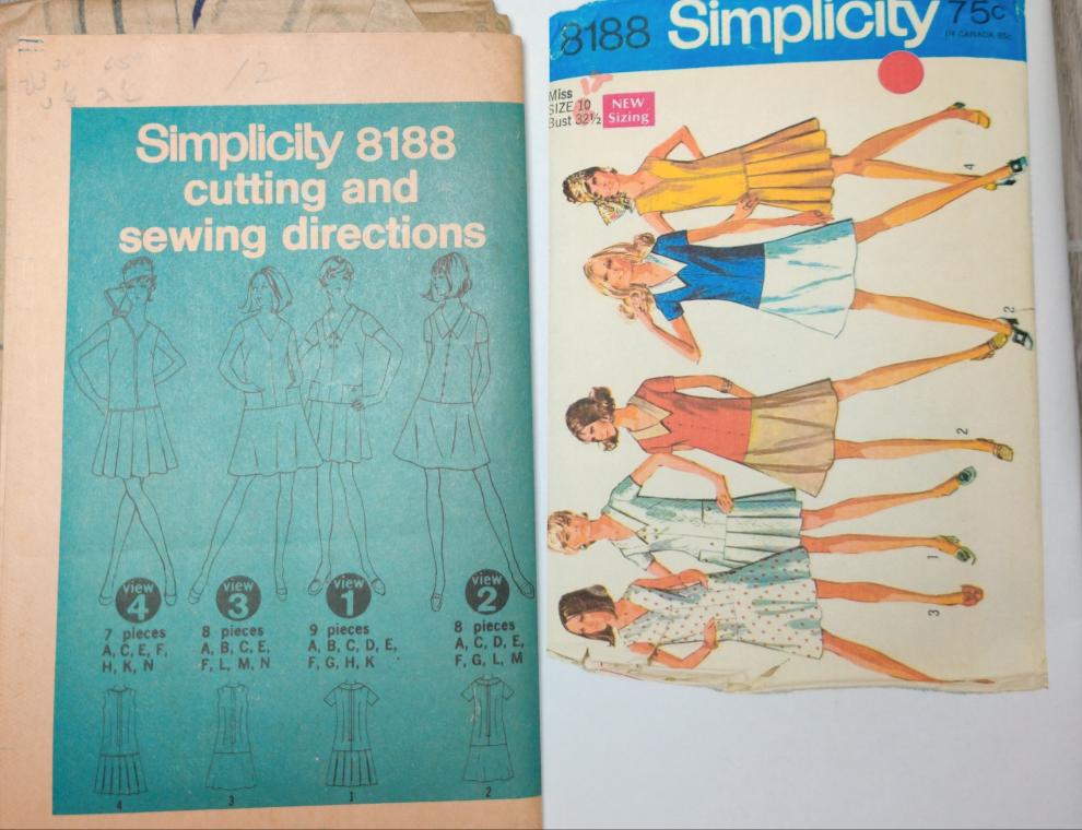 Simplicity 8188 Size 12 Bust 34 Vintage