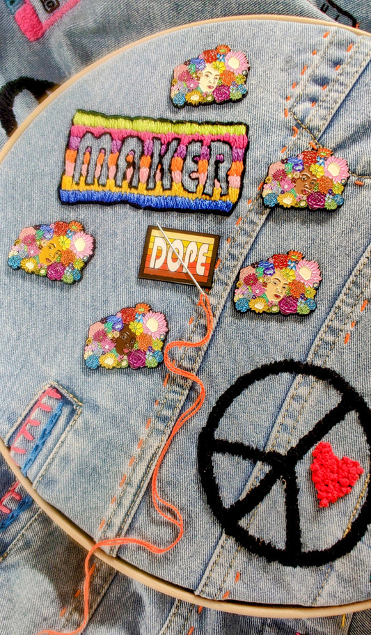 Represent! Embroidery Needle Minder